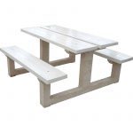 Table béton blanc perle type G