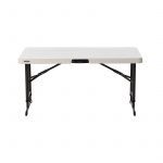 TABLE LIFETIME 122 x 61 cm -5,3 cm - Haut Ajustable - NESTING