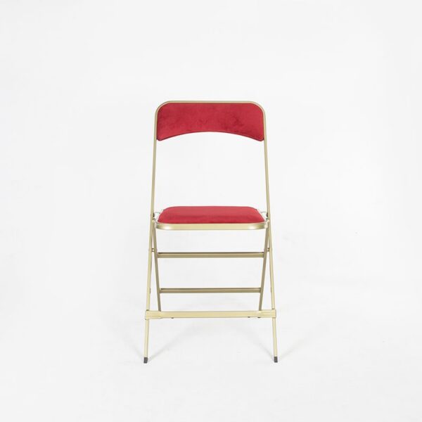 CHSLRO-1 Chaise Pliante SLIM ROUGE & OR M1