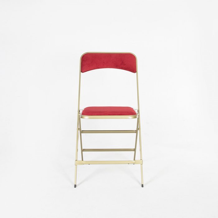 CHSLRO-1 Chaise Pliante SLIM ROUGE & OR M1