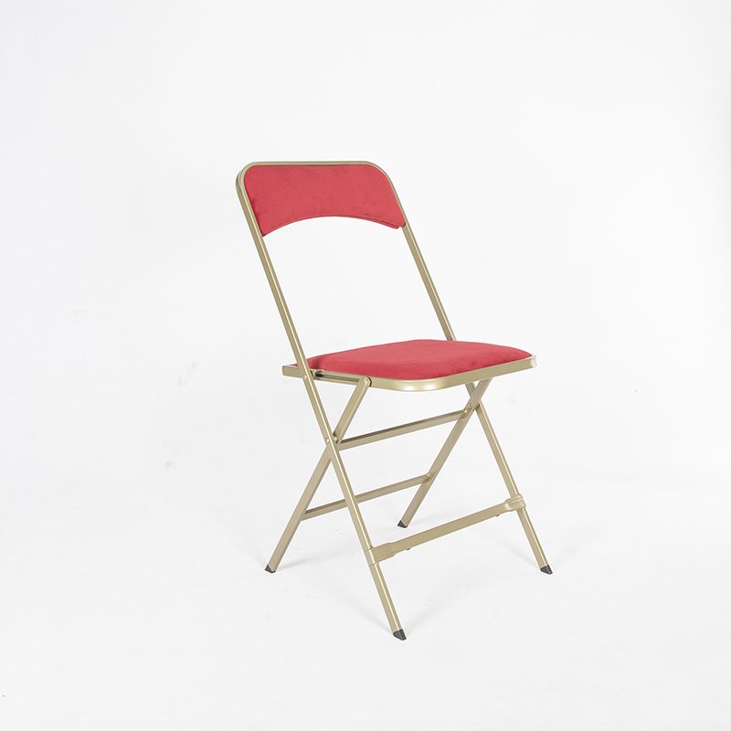 CHSLRO-2 Chaise Pliante SLIM ROUGE & OR M1