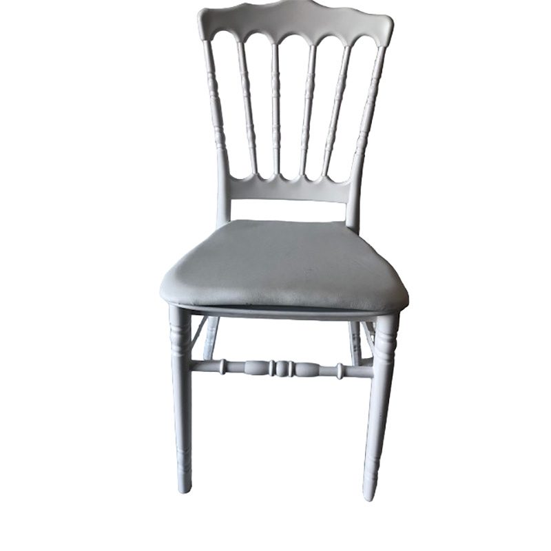 napo-av-assise Chaise Napoléon Blanche avec galette d'assise Vinyle