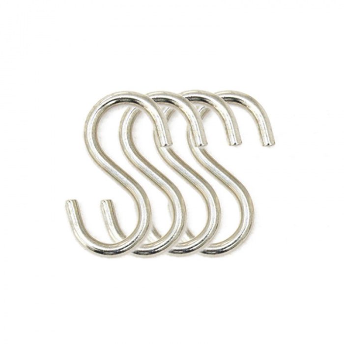 Crochet métal chromé pour affichage Grilles d'Exposition