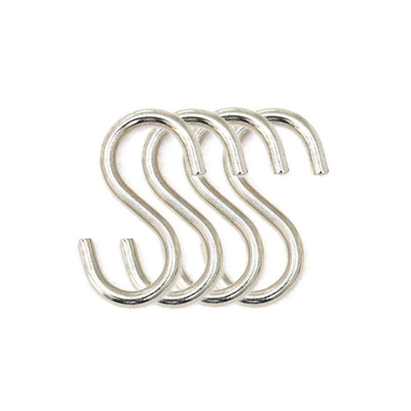 crochets-suspension-s Crochet métal chromé pour affichage Grilles d'Exposition