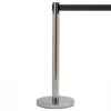 Poteau de guidage à sangle Ecobarrière+ Finition Inox Brillant