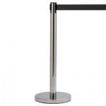 Poteau de guidage à sangle Ecobarrière+ Finition Inox Brillant
