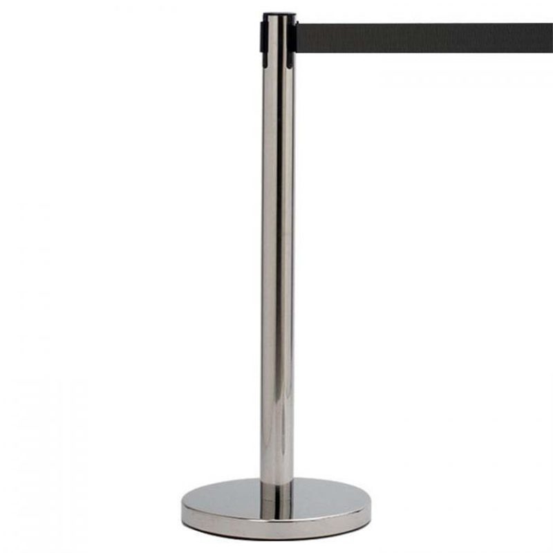 POTEAU-GUIDAGE-1 Poteau de guidage à sangle Ecobarrière+ Finition Inox Brillant